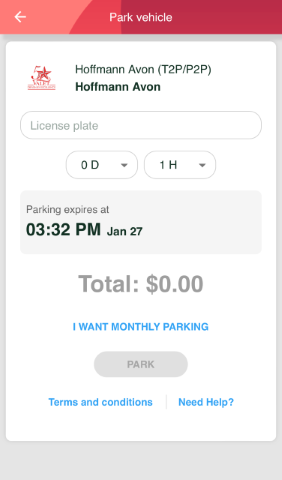 Chapel Square Parking Validation Screenshot 1